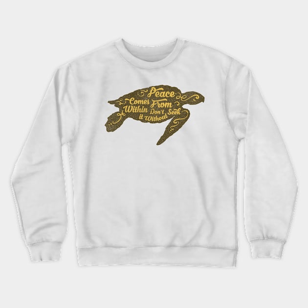 Sea Turtle silhouette with motivational words of wisdom Crewneck Sweatshirt by Voxen X